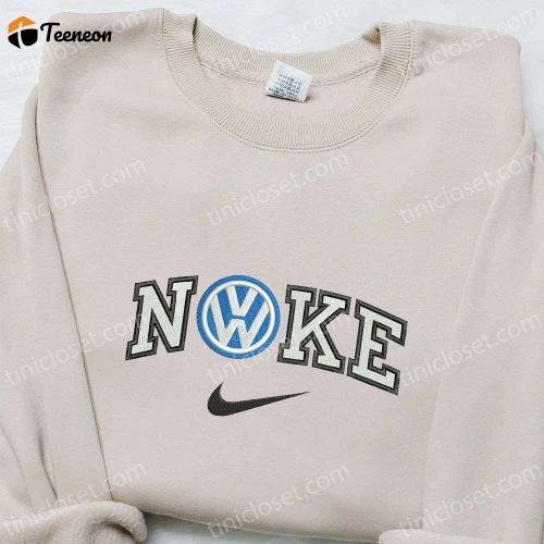 Volkswagen x Nike Embroidered Sweatshirt: Transportation Hoodie for B Gift for Men Women Birthday Gift Ideas