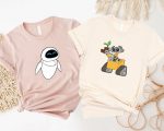 Adorable Wall-E and Eve Matching Shirts – Perfect Couple Outfits for Disney Fans