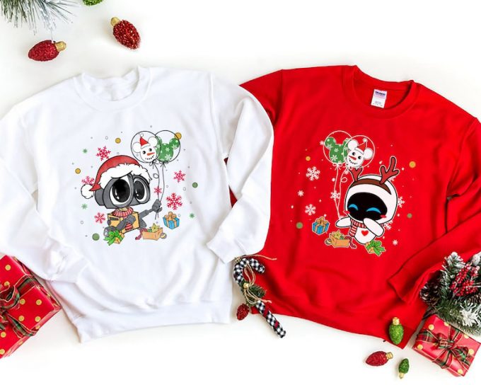 Get Festive With Wall-E Eve Christmas Sweatshirt – Perfect Holiday Gift!