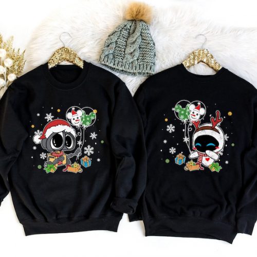 Get Festive with Wall-e Eve Christmas Sweatshirt – Perfect Holiday Gift for Disney Fans!