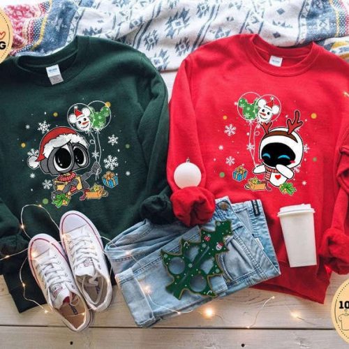 Get Festive with Wall-e Eve Christmas Sweatshirt – Perfect Holiday Gift!