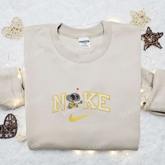 Disney Characters Embroidered Shirt Wall-E Love X Nike Cartoon Hoodie B Gift For Men Women Gift Ideas For Family