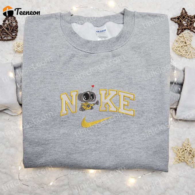 Disney Characters Embroidered Shirt Wall-E Love X Nike Cartoon Hoodie B Gift For Men Women Gift Ideas For Family