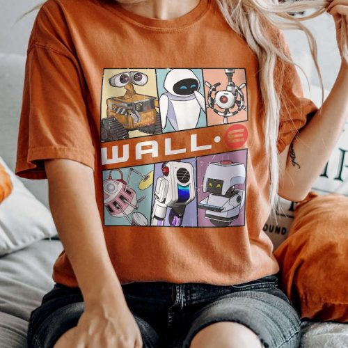 Adorable Wall-E Triangles and Eve Shirt: Unique Pixar-inspired Design for All Ages!