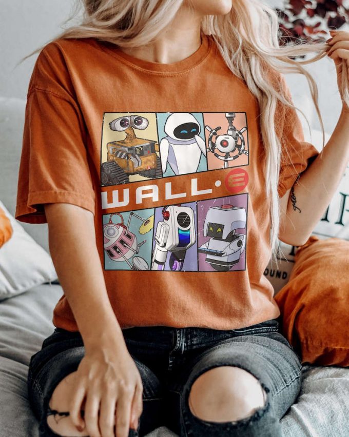 Adorable Wall-E Triangles And Eve Shirt: Unique Pixar-Inspired Design For All Ages!