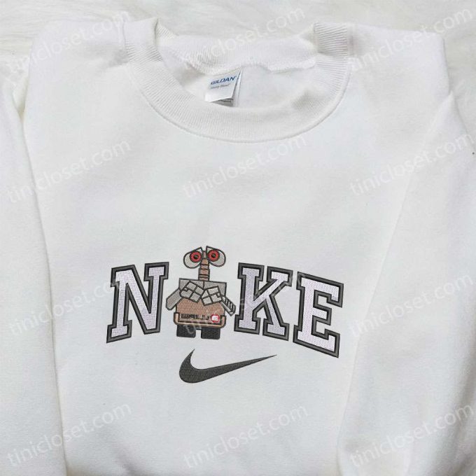 Wall-E X Nike Cartoon Embroidered Sweatshirt: Disney Characters Hoodie – B Gift For Men Women Birthday Gift Ideas