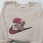 Wanda Fairywinkle x Nike Swoosh Hoodie: The Fairly OddParents Embroidered Shirt – Nike Inspired D Gift for Men Women