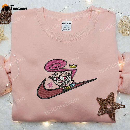 Wanda Fairywinkle x Nike Swoosh Hoodie: The Fairly OddParents Embroidered Shirt – Nike Inspired D Gift for Men Women