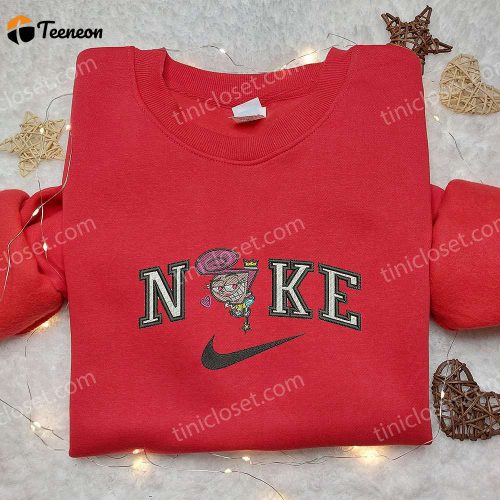 Wanda x Nike Embroidered Sweatshirt: Fairly OddParents Cartoon Shirt Nike Inspired D Gift for Men Women