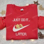 Winnie the Pooh Sleep x Nike Embroidered Sweatshirt: Disney Characters Shirt Perfect Family Gift