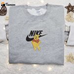 Winnie the Pooh x Nike Cartoon Embroidered Sweatshirt: Disney Characters Shirt Perfect Family Gift