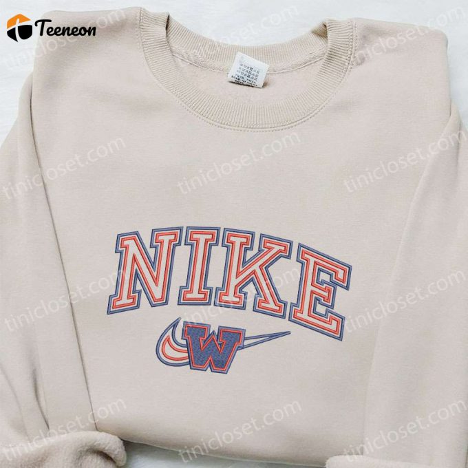 Shop Wisconsin Badgers X Nike Embroidered Sweatshirt – Nike Inspired Hoodie Perfect Birthday Gift