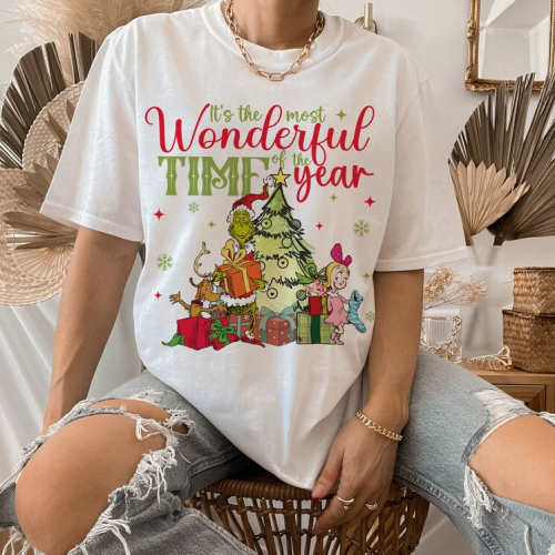 Get in the Festive Spirit with our Trendy Wonderful Time Christmas Shirt