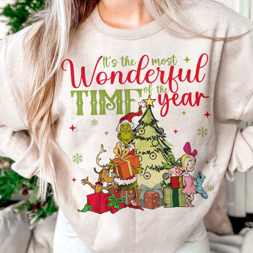 Get in the Festive Spirit with our Trendy Wonderful Time Christmas Shirt