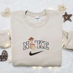 Disney Characters Embroidered Sweatshirt: Woody Hourse x Nike Cartoon Shirt – Perfect Family Gift Idea