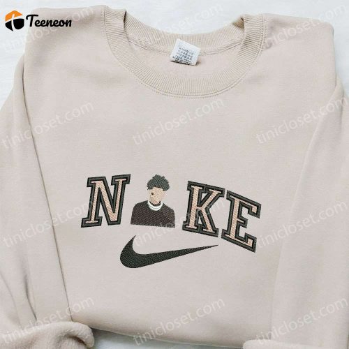 Stylish Young Boy x Nike Embroidered Sweatshirt: Celebrity Shirt & Custom T-shirt