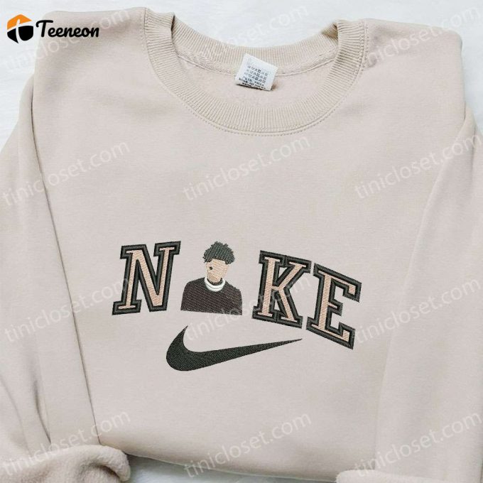 Stylish Young Boy X Nike Embroidered Sweatshirt: Celebrity Shirt &Amp;Amp; Custom T-Shirt