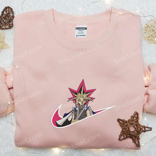 Yugi Mutou x Swoosh Embroidered Sweatshirt: Yu-Gi-Oh Shirt & Custom T-shirt