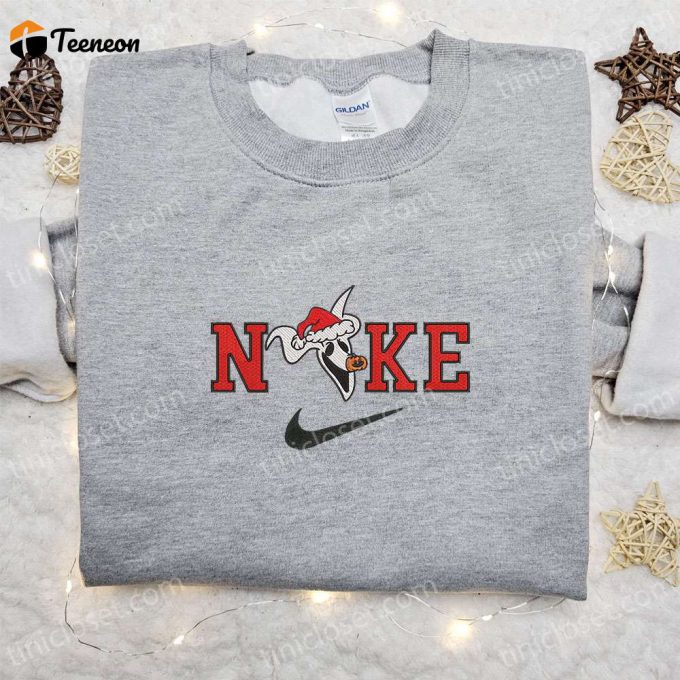 Zero Ghost Xmas Hat X Nike Embroidered Sweatshirt: Movie Merry Christmas Shirt B Gift For Men Women Gift Ideas