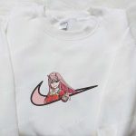 Zero Two x Swoosh Anime Embroidered Sweatshirt – Darling in the Franxx Shirt Custom T-shirt